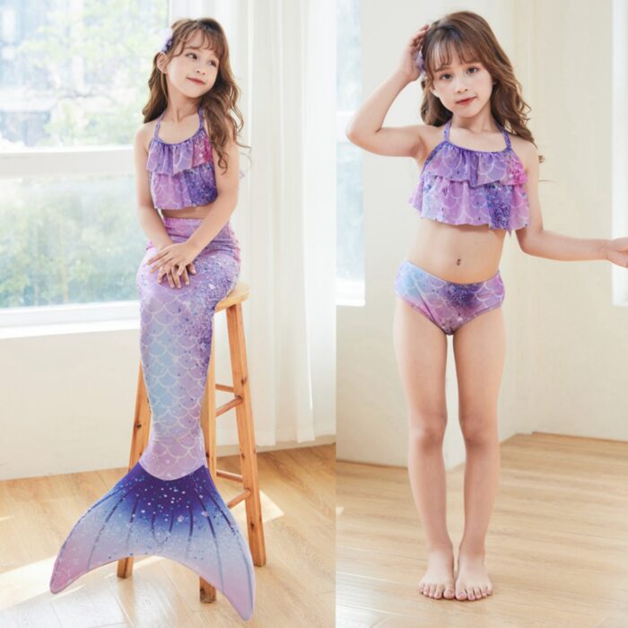 stage for kids 3-15Yrs Girls Mermaid Costume Kids Swimsuit