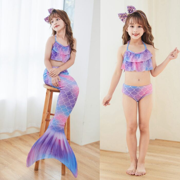 stage for kids Girls Mermaid Costume Set - Swimsuit, Bikini, Tail