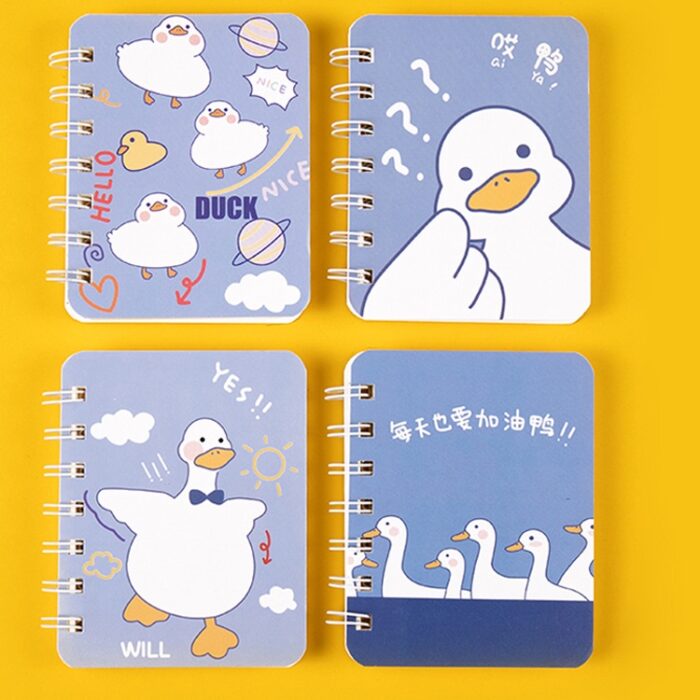 stage for kids A set of A7 Mini Notebook Cute Notepad Kids Goodie Bag Gifts with ducks on them.