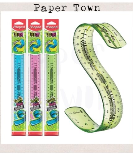 stage for kids Maped Jelly Twist n Flexible Ruler 30cm/ 12" Ruler featuring paper town design.